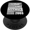 Lustige Geburtstagssprüche zum 23. B-Day 23° compleanno leggendario dal dicembre 2003 frase compleanno PopSockets PopGrip Adesivo