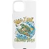 Forofo 100 Custodia per iPhone 15 Plus Divertente tropicale Surfing Sea Turtle Summer Beach Vacation