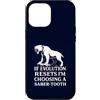 Funny Paleontology Big Cat Prehistoric C Custodia per iPhone 12 Pro Max Dente a sciabola Tiger Evolution Reset Vintage Umorismo amante degli animali