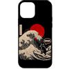 Bruh Wave Cat Japanese Surfing Art Custodia per iPhone 12 mini Bruh Surfing Cat Great Wave Kanagawa Cultura giapponese Otaku