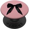 pink cute theme Girly || Fiocco Acquerello || Coquette || Fiocco Estetico Nero PopSockets PopGrip Adesivo