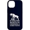 Funny Paleontology Big Cat Prehistoric C Custodia per iPhone 14 Dente a sciabola Tiger Evolution Reset Vintage Umorismo amante degli animali