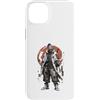 Wholesome Sketch Co Custodia per iPhone 14 Plus Urban Samurai Techwear Warrior Red Sun Street Art
