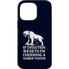 Funny Paleontology Big Cat Prehistoric C Custodia per iPhone 14 Pro Max Dente a sciabola Tiger Evolution Reset Vintage Umorismo amante degli animali
