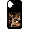 Yorkie Pub Paws Custodia per iPhone 16 Plus Divertente Yorkie Dog Bere Birra al Pub