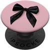 pink cute theme Girly || Fiocco Acquerello || Coquette || Fiocco Estetico Nero PopSockets PopGrip Adesivo