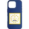 Flags and Symbols Custodia per iPhone 16 Pro Bandiera dello stato del Rhode Island