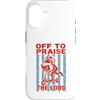 Frog Faith Revival Custodia per iPhone 16 Fuori per lodare Dio il Signore - Divertente umorismo Christian Frog