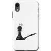 Chess Strategy Brain Sports Board Game K Custodia per iPhone XR Scacchiera con ombre drammatiche