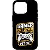 Cat Gaming Controller Lover Custodia per iPhone 16 Pro Gamer Cat Lover Premi Start Pet Cat
