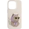 Paw Pact Prints Custodia per iPhone 14 Pro Cute Cat Occhiali da sole Foulard Vintage Floreale Felino
