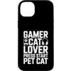 Cat Gaming Controller Lover Custodia per iPhone 14 Plus Gamer Cat Lover Premi Start Pet Cat