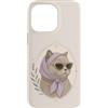 Paw Pact Prints Custodia per iPhone 14 Pro Max Cute Cat Occhiali da sole Foulard Vintage Floreale Felino