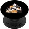 Cute Meowtain Kitty Pile Anime Cat Gifts Kawaii Anime Cat Pile Carino Chibi Kitty Mountain Neko Amante PopSockets PopGrip Adesivo
