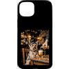 Yorkie Pub Paws Custodia per iPhone 15 Plus Divertente Yorkie Dog Bere Birra al Pub