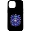Cyberpunk Medusa Future Rebel Hacker Tec Custodia per iPhone 15 Resisti al futuro ribelle di Cyberpunk Medusa AI Hacker