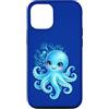 Ocean Aesthetic Decor Custodia per iPhone 12/12 Pro Carino Polpo Cartoon Teal Blu Mare Subacqueo Bella
