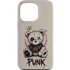 Emo Bear Gothic Teddy Designs Custodia per iPhone 13 Pro Punk Bear Goth Teddy Ribelle Carino Alternativa Estetica