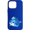 Ocean Aesthetic Decor Custodia per iPhone 16 Pro Carino Balena Cartoon Teal Blu Mare Subacqueo Bella