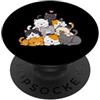 Cute Meowtain Kitty Pile Anime Cat Gifts Kawaii Anime Cat Pile Carino Chibi Kitty Mountain Neko Amante PopSockets PopGrip Adesivo
