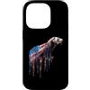 Paint Dripping Patriotic 4th of July US Custodia per iPhone 14 Pro Furetto Bandiera Americana USA Drip Graffiti Amante Patriottismo