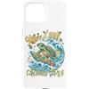 Forofo 100 Custodia per iPhone 15 Divertente tropicale Surfing Sea Turtle Summer Beach Vacation