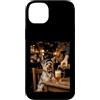 Yorkie Pub Paws Custodia per iPhone 14 Plus Divertente Yorkie Dog Bere Birra al Pub