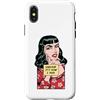 Grandio Design Funny Pop Art Gifts Custodia per iPhone X/XS Sarcasmo It's How I Hug Sarcastico Vintage Retro Pop Art Girl