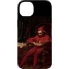 Art Pop Mobile Gallery Custodia per iPhone 14 Plus Sad Court Jester Stancyk Seduto Polacco Rosso Fool Belle Arti