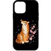 Sakura Cherry Blossom Japan Culture Art Custodia per iPhone 12 mini Cherry Blossom Tiger Giapponese Sakura Anime Estetica Giappone