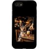 Yorkie Pub Paws Custodia per iPhone SE (2020) / 7/8 Divertente Yorkie Dog Bere Birra al Pub