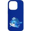 Ocean Aesthetic Decor Custodia per iPhone 14 Pro Carino Balena Cartoon Teal Blu Mare Subacqueo Bella