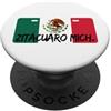 Michoacán México Souvenir Mexican Summer Michoacán México Souvenir Mexican Vacation License Plate PopSockets PopGrip Adesivo