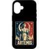 Moon female Goddess Huntress Artemis Myt Custodia per iPhone 16 Artemide Luna femmina Dea Cacciatrice Foresta Frecce