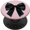 pink cute theme Girly || Fiocco Acquerello || Coquette || Fiocco Estetico Nero PopSockets PopGrip Adesivo