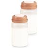 BÉABA, Set 2 Bottiglie per Raccolta & Conservazione Latte Materno, Compatibili con Refrigeratore Nomade Milk Cooler Béaba, Frigorifero/Congelatore, Graduate, 2x 240 ml