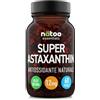 Nätoo Super Astaxantina Pura Alto Dosaggio 12mg per perla Naturale in Oleoresina 60 Perle Scorta 2 Mesi Antiossidanti Integratori Estratto Haematococcus Pluvialis