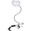 SODIAL Lampada Da Tavolo con Lente D'Ingrandimento 8X Lente D'Ingrandimento per Ta6365
