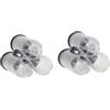 BESTonZON 2 set di palline da tennis in PVC con coperchio, tubo trasparente per palline da tennis, per allenamento e attività ricreative, 3 pezzi * 2