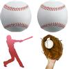 BIgGouannie Confezione da 2 palline da baseball standard da 22,9 cm, una morbida e una dura base in pelle di gomma, per sport all'aria aperta, scuola, allenamento per giovani e adulti