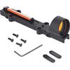ToopMount 1X28 mirino a punti rossi o verdi leggero in fibra ottica 3 MOA Circle Dot Sight adatta 10mm guida Rib Rail slide（Rosso）