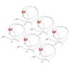 Yhenlovtt Leader da pesca che hanno girelle a scatto più perline 90 68 cm 68 cm filo da pesca in acqua salata per Lu Lb Test leader principale 25 kg maniglia di potenza (blu 2 teste)