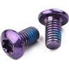 Yhenlovtt Bulloni freno a disco in acciaio inox per mountain bike (confezione da 12) M5 x 9 mm T25 Torx compatibili con bloccaggio Scre (viola)
