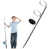 Jlobnyiun Supporto per canna da pesce - Supporto per canna robusto, organizzatore di canne da pesca a doppio anello in acciaio , deposito sicuro per diverse canne, acqua e salata