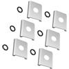 Milageto 6 Pezzi Kayak Adapter Piastre Adattatore Accessori Kayak Piastre Alluminio con O Connessione Stabile Resistente all'erosione Adatto per