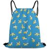 Generic Banana Fruit Blue Borsa Palestra Zaino con Cordone Regolabile Unisex per Uomo All'Aperto Spiaggia Borsa Coulisse 36X42Cm