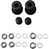 Yhenlovtt Kit di riparazione per skateboard 90a, con coppe di ricambio per ammortizzatori e boccole coniche per longboard, parti cilindriche rigide girevoli (nero)