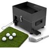 Aredwhiterui Dispenser per Palline da Golf, Lanciatore Semiautomatico con Pedale, Box Nero in Acciaio da 50 Palline per Driving Range, Rete in Giardino e Simulatori Indoor