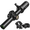 WestHunter Optics HD 1.2-6x24 IR FFP Compact Riflescope, 30mm Tube First Focal Plane Tactical Shooting Scope with Illuminated 1/2 MOA Reticle | Picatinny Shooting Kit B