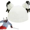 Generic Copertura decorativa per casco in peluche a forma di animale - morbida campana con orecchie di gatto, accessorio divertente per casco, lavabile, in peluche, decorazione per stile di sicurezza